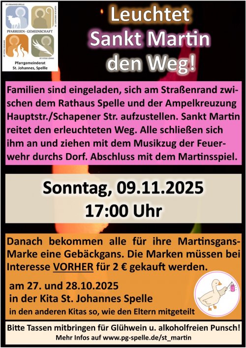 St. Martin in Spelle, Schapen, Lünne, Venhaus